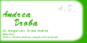 andrea droba business card